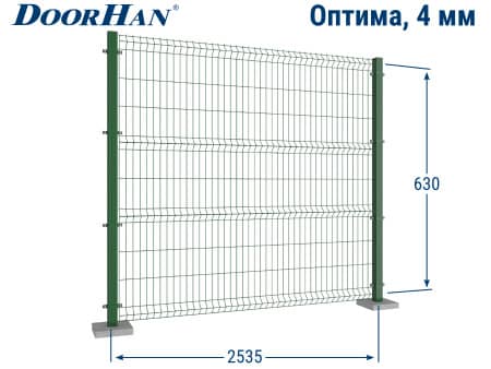 Купить 3D заборную секцию ДорХан 2535×630 мм в Дмитрове от 1133 руб.